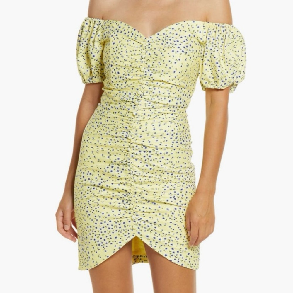 Yellow Off-Shoulder Dress